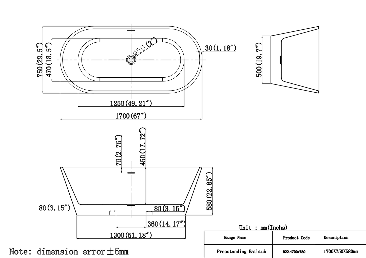 Cada din acril freestanding Hera JL6945