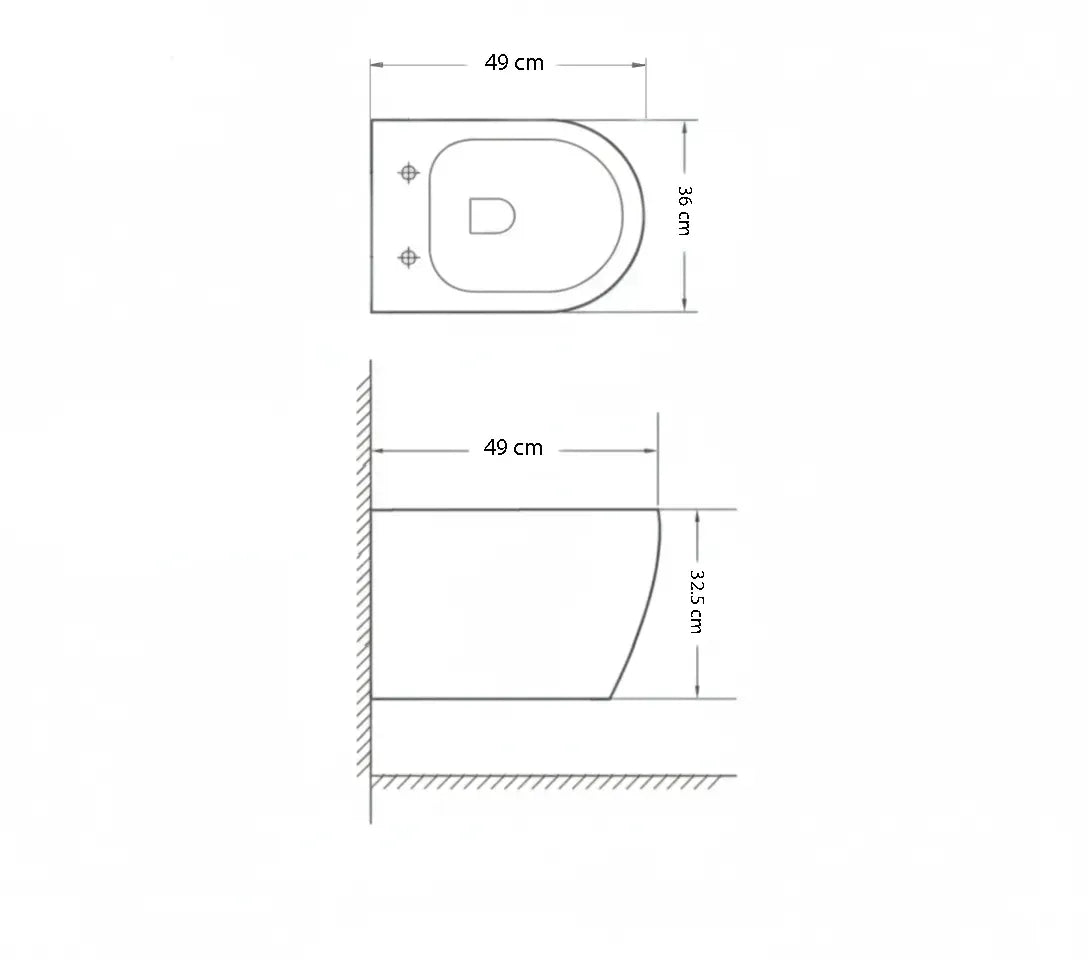 Vas WC Suspendat Rimless cu Funcție de Bideu White Glossy