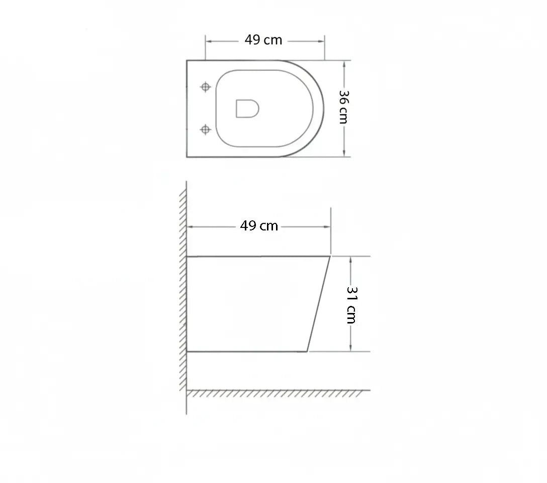 Hänge-WC Rimless – Calacatta White