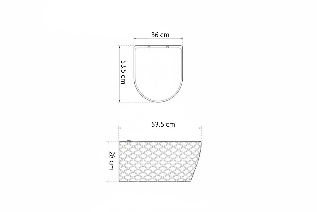 Premium Hänge-WC Rimless – Grau Matt 3D