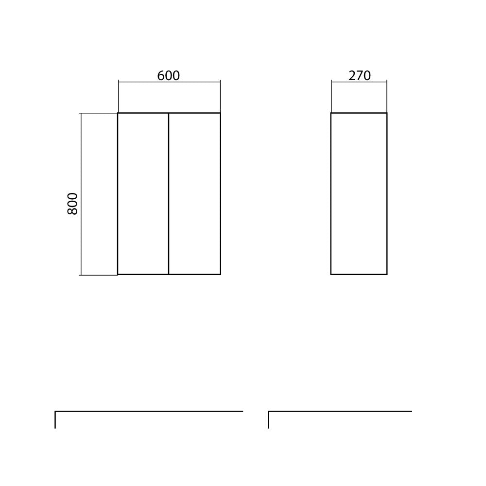 Dulăpior suspendat Accent, Alb Aqua Rodos