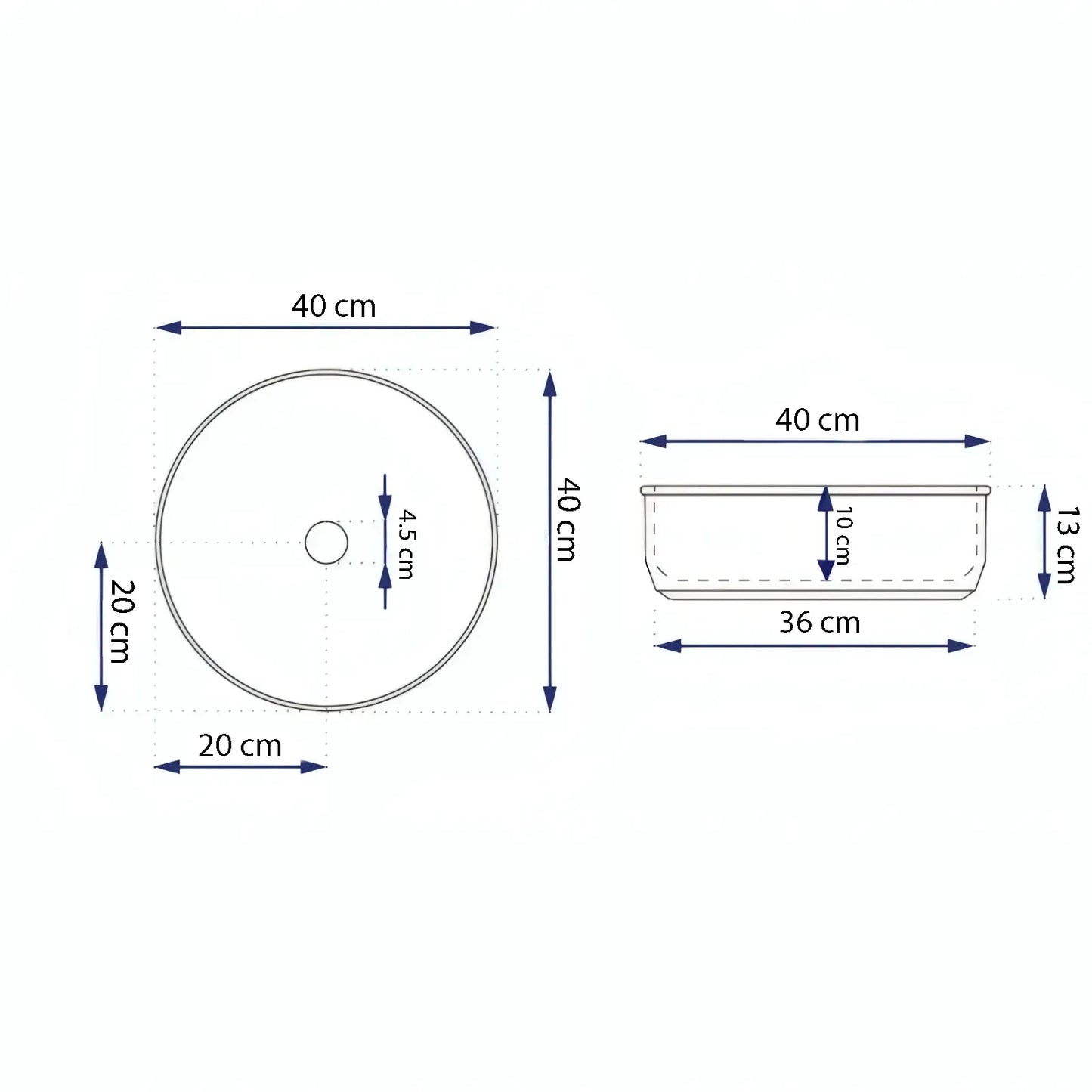 Lavoar ceramic rotund A747-P841M cu design marmorat