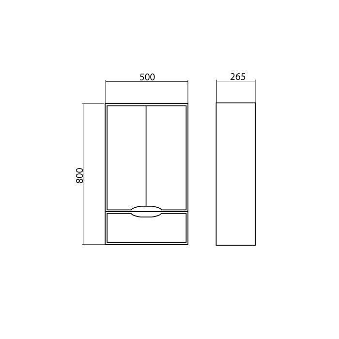 Dulăpior suspendat Rodors, Alb Aqua Rodos