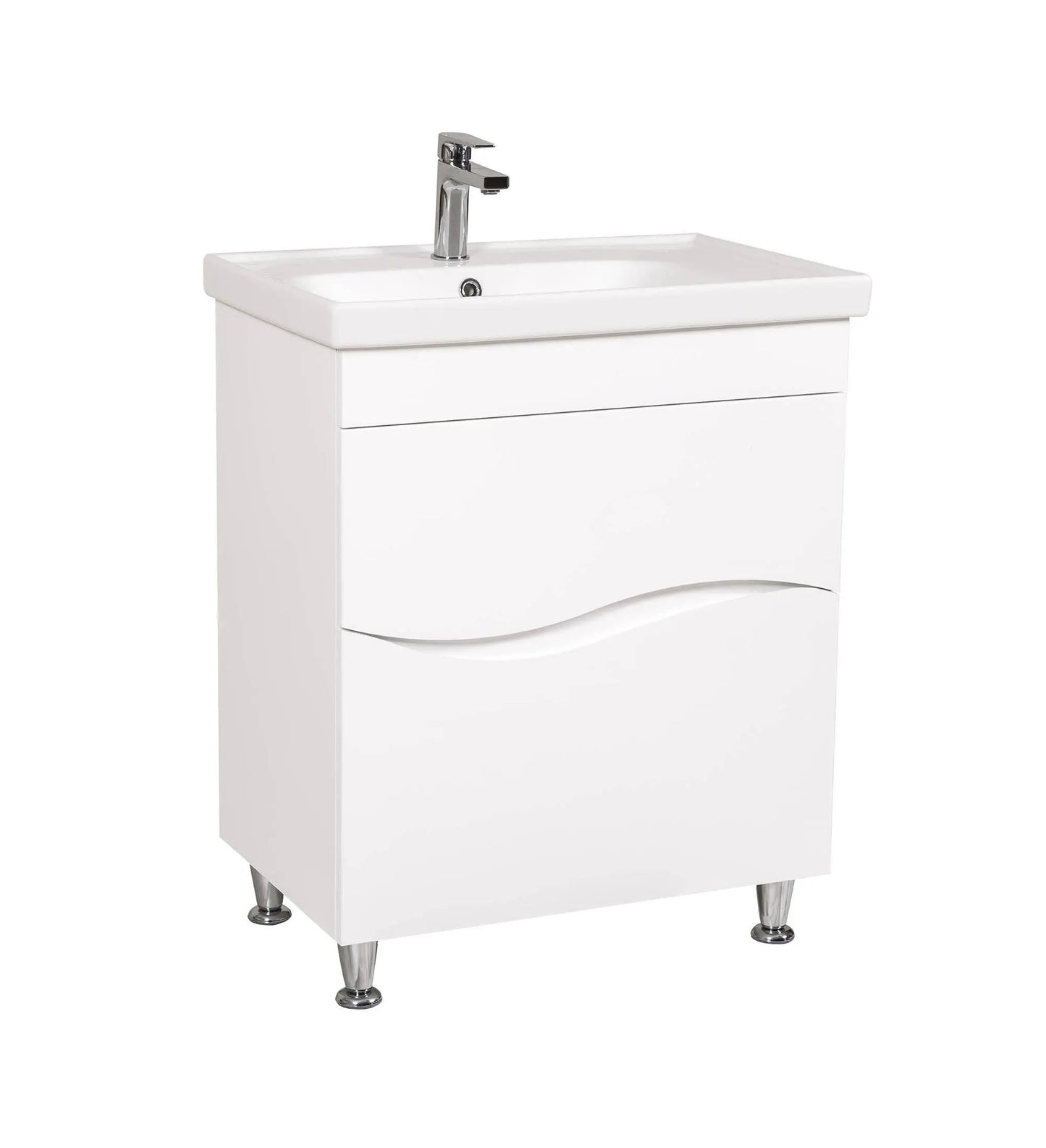 Mobilier de baie pe pardoseala Alfa alb Aqua Rodos