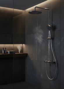 Hochwertiges Duschset mit 2 Funktionen – Messing, Hochglanz Chrom