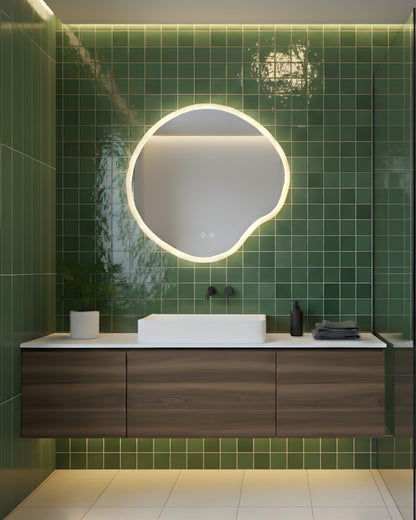 LED-Badezimmerspiegel H-3018 mit organischem Design