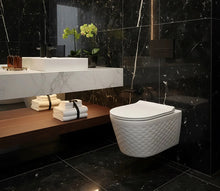 Hänge-WC Modern Rimless – Weiß Hochglanz 3D