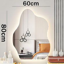 LED Badezimmerspiegel 60x80 cm – Unregelmäßige Form, 3 Lichtfarben, Anti-Beschlag & Touch