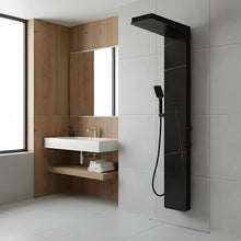 Panel de Duș Marble Black – Design Premium cu Duș Fix, Hidromasaj și Duș de Mână