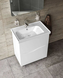 Mobilier de baie pe pardoseala Alfa alb Aqua Rodos