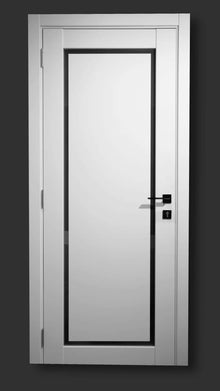 Ușă interior Astrid White Silk Mat – cu sticlă mat-complet echipată și toc reglabil Omis