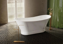 Cadă din compozit albă lucioasă Charlotte Miraggio