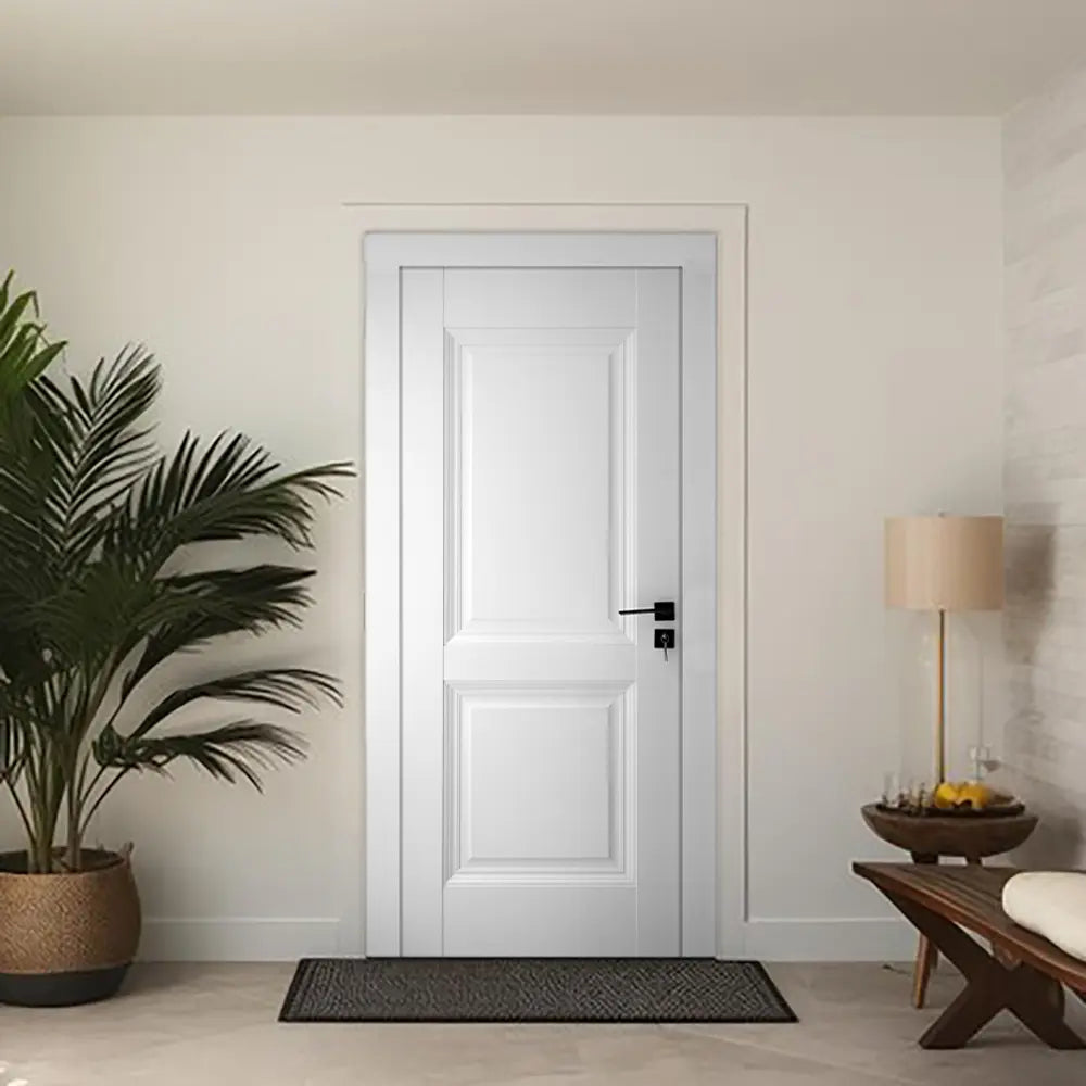 Ușă de interior albă JYA-067 cu toc reglabil – modernă, ușor de montat www.olivy.ro