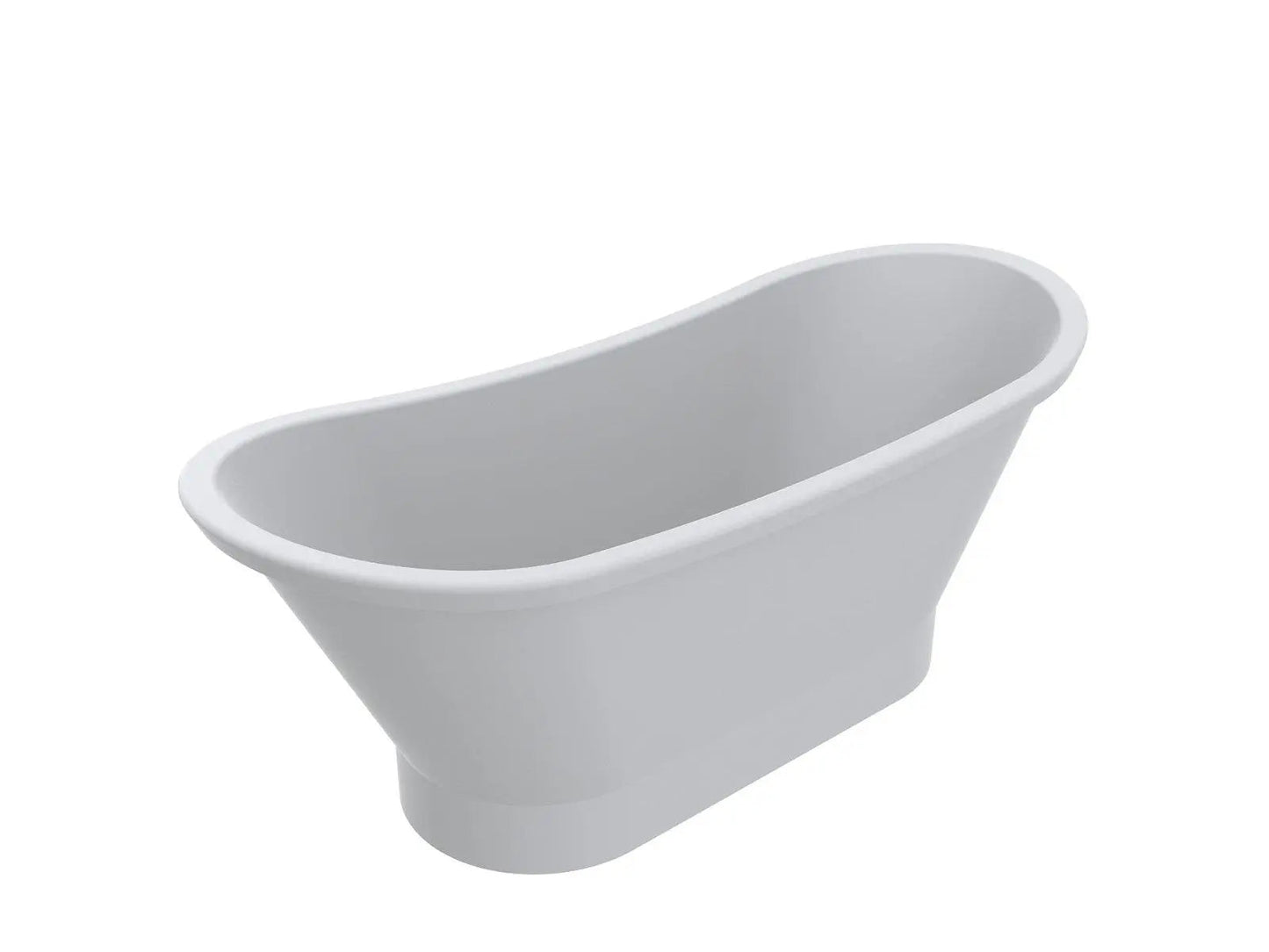 Cadă din compozit albă mată Charlotte Miraggio