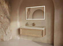 Badmöbel-Set aus Naturholz mit LED-Spiegel – modernes & hochwertiges Design