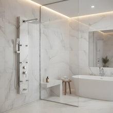 Panel de Duș Marble White – Design Premium cu Jeturi Multiple de Hidromasaj și Duș Fix