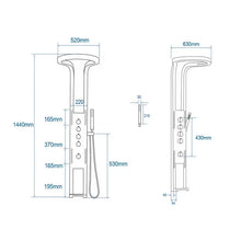 Panel de Duș White Round – Design Premium cu Duș Tip Cascadă și Funcții Multiple