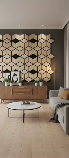 Panou riflaj decorativ Cubic Wood - stejar natur XYPT-12